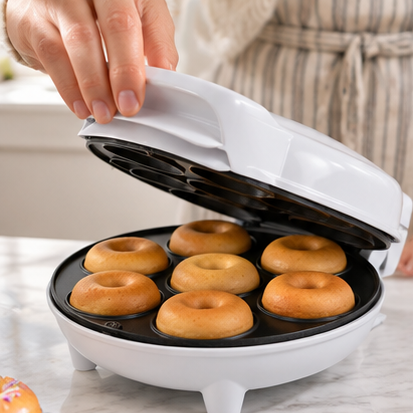 🍩 Mini Donut Maker | 7-Cavity Nonstick Baking Plate | Homemade Donut & Dessert Essential