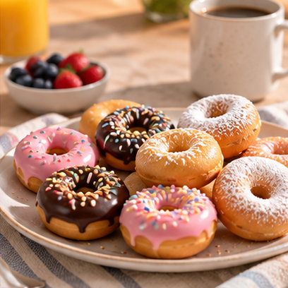 🍩 Mini Donut Maker | 7-Cavity Nonstick Baking Plate | Homemade Donut & Dessert Essential