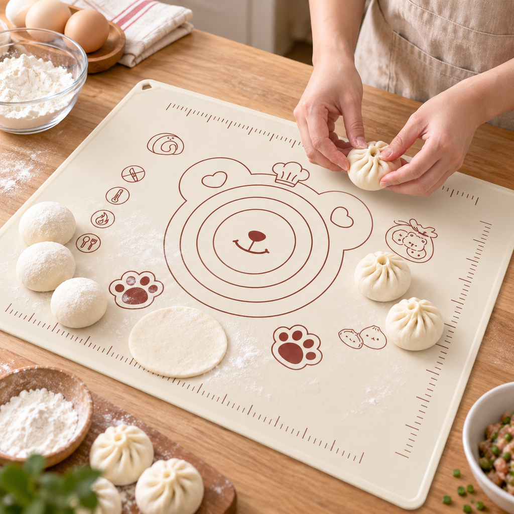 🍞 Silicone Pastry Mat | Non-Slip Dough Rolling Surface | Bread & Baking Prep Essential