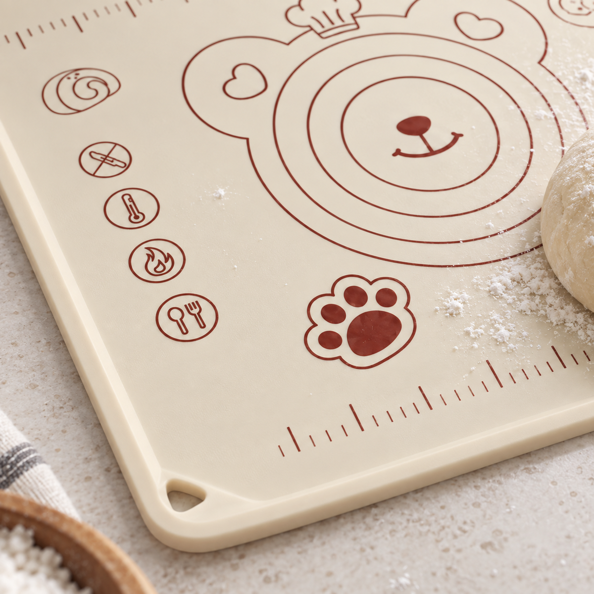 🍞 Silicone Pastry Mat | Non-Slip Dough Rolling Surface | Bread & Baking Prep Essential
