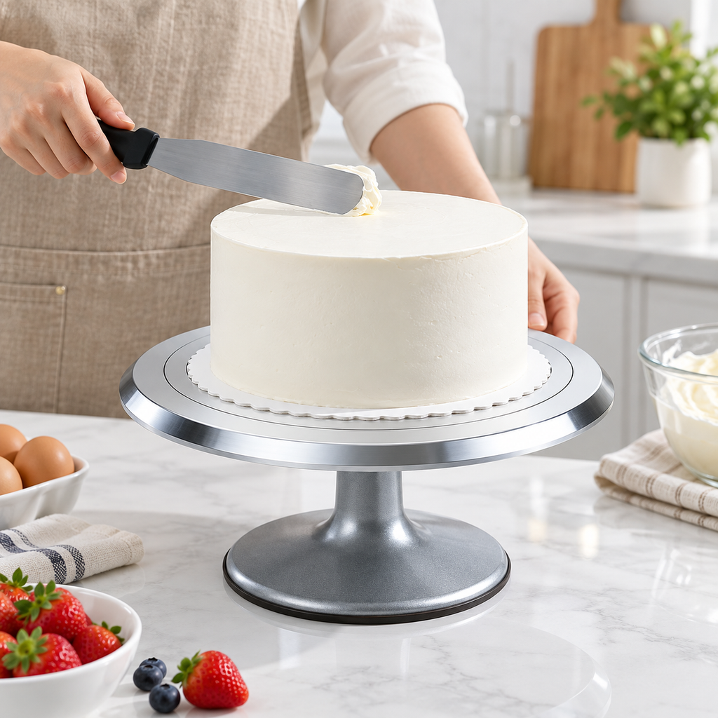 🎂 Professional Cake Turntable | Stainless Steel | Decorating & Icing Essential