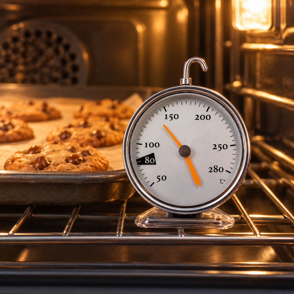 🌡️ Oven Thermometer | Stainless Steel Dial | Baking & Roasting Temperature Guide