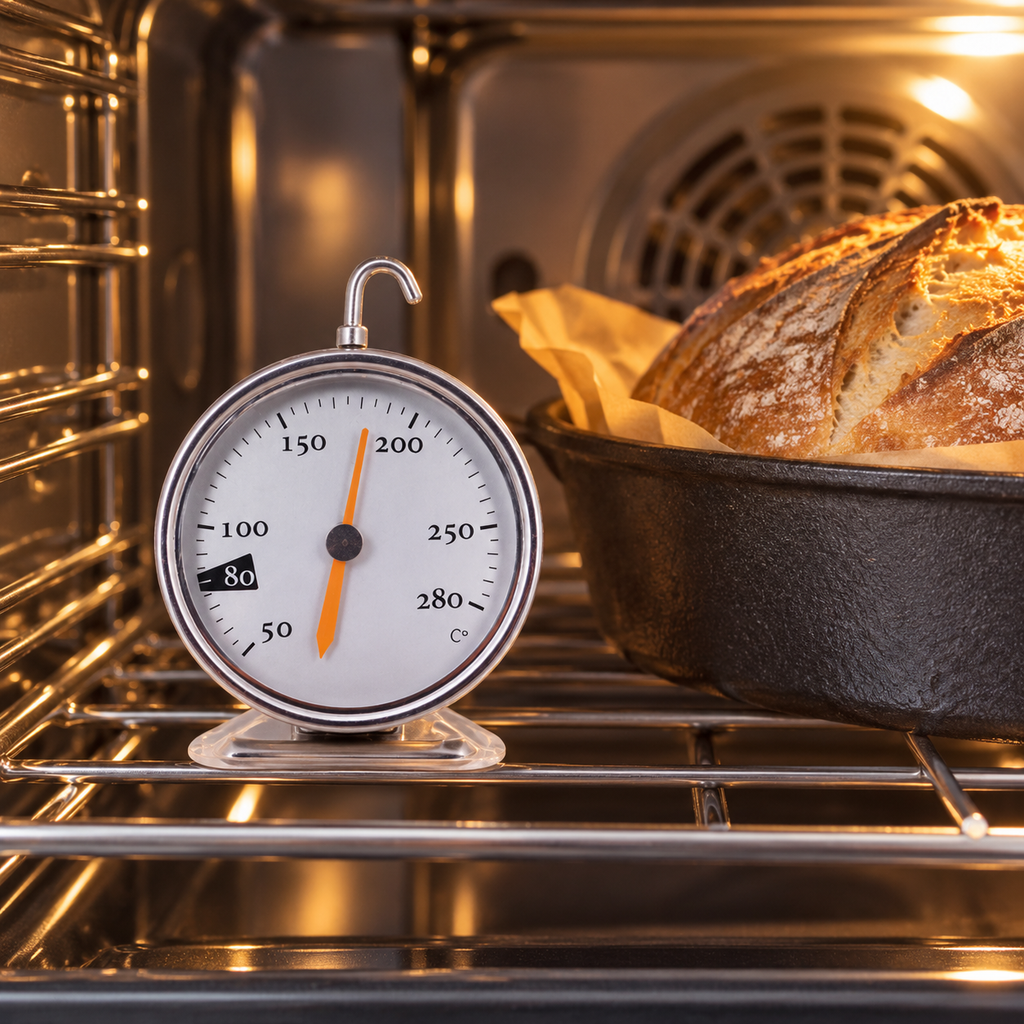 🌡️ Oven Thermometer | Stainless Steel Dial | Baking & Roasting Temperature Guide
