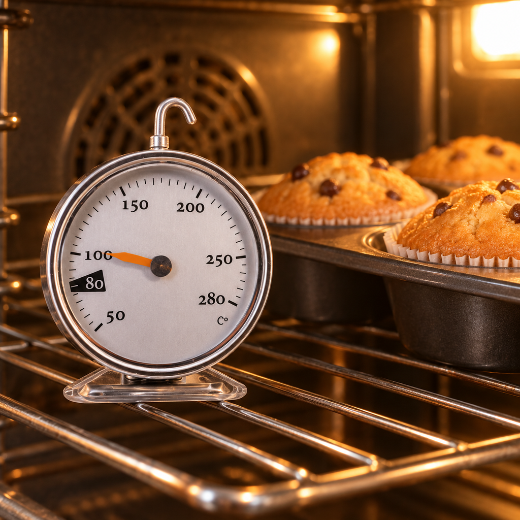 🌡️ Oven Thermometer | Stainless Steel Dial | Baking & Roasting Temperature Guide