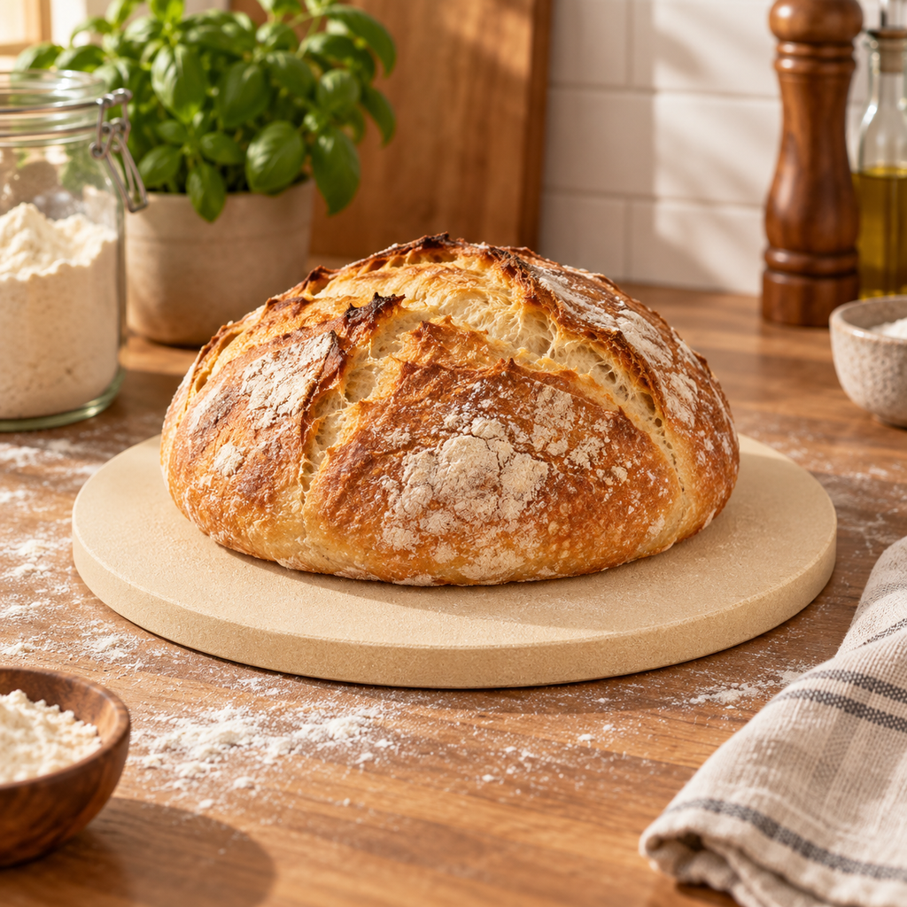 🍕 Pizza & Bread Baking Stone | Heat-Retaining Stone | Crispy Crust Baking Essential