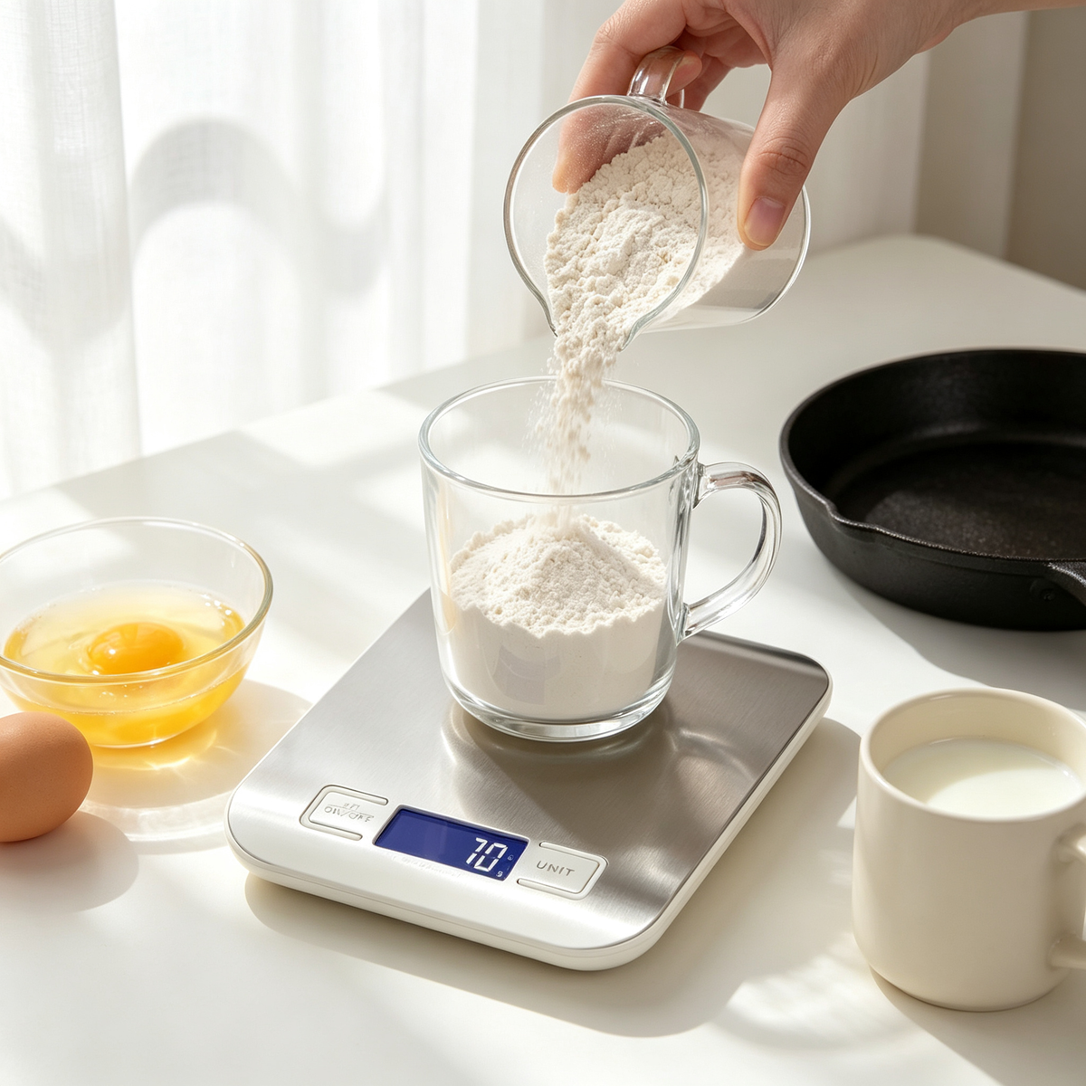 ⚖️ Digital Kitchen Scale | Stainless Steel Weighing Platform | Precision Baking Essential