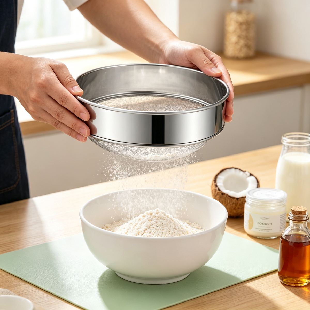 🌾 Stainless Steel Flour Sifter | Fine Mesh Baking Sieve | Smooth Flour & Powdered Sugar Essential