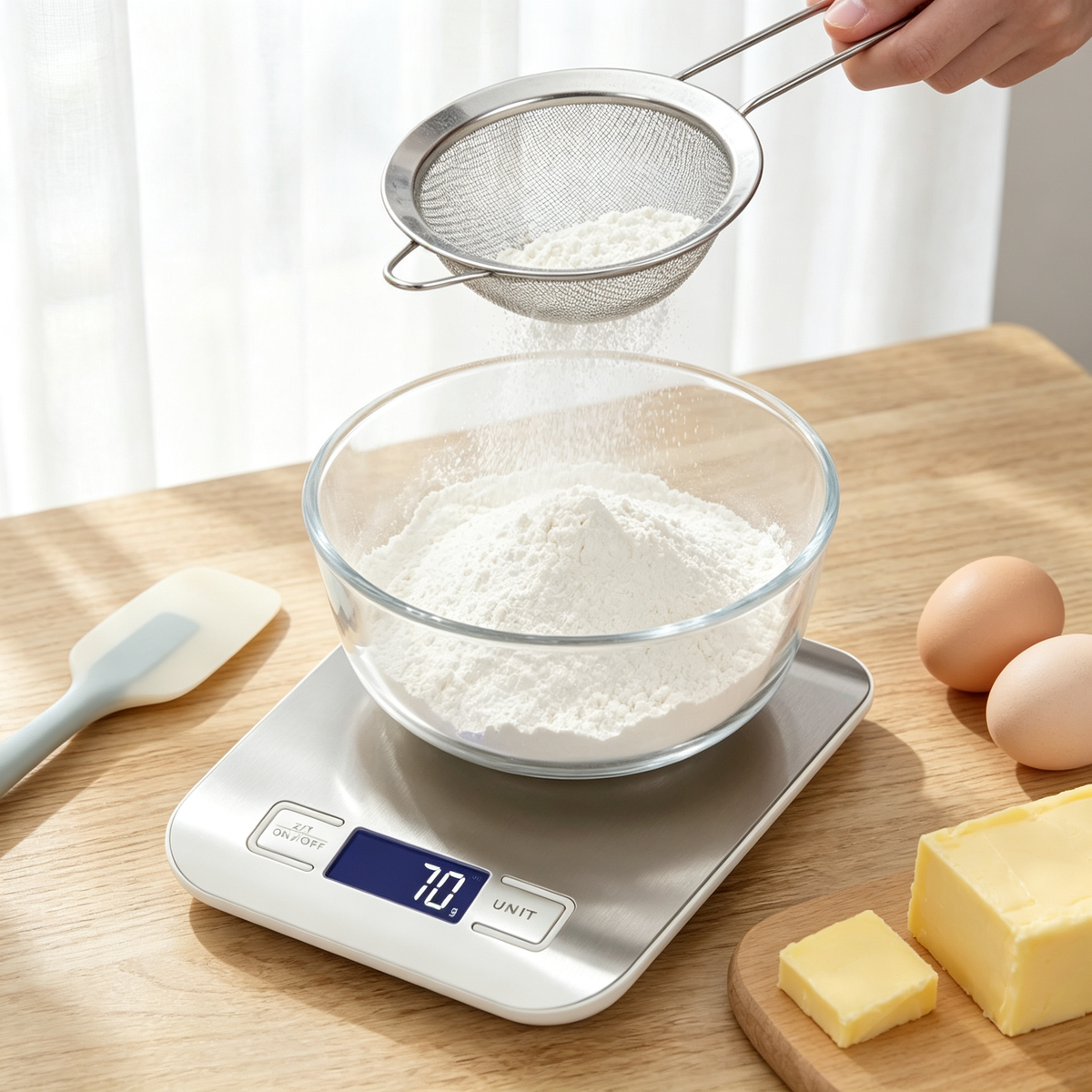 ⚖️ Digital Kitchen Scale | Stainless Steel Weighing Platform | Precision Baking Essential
