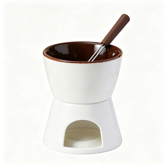 🍫 Chocolate Fondue Set | Ceramic Melting Pot | Dessert Dipping Station