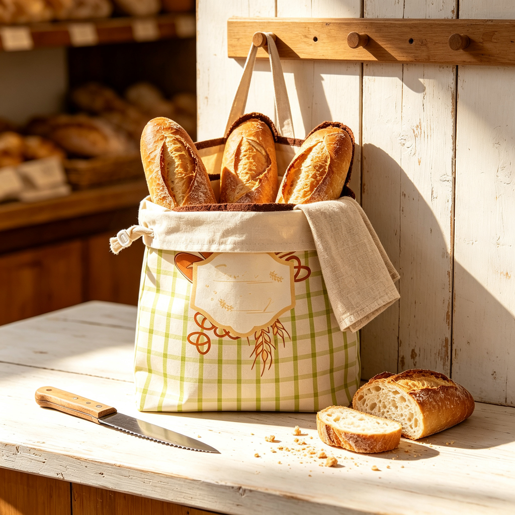 🍞 Reusable Bread Storage Bag | Beeswax-Coated Fabric | Fresh Loaf Keeper