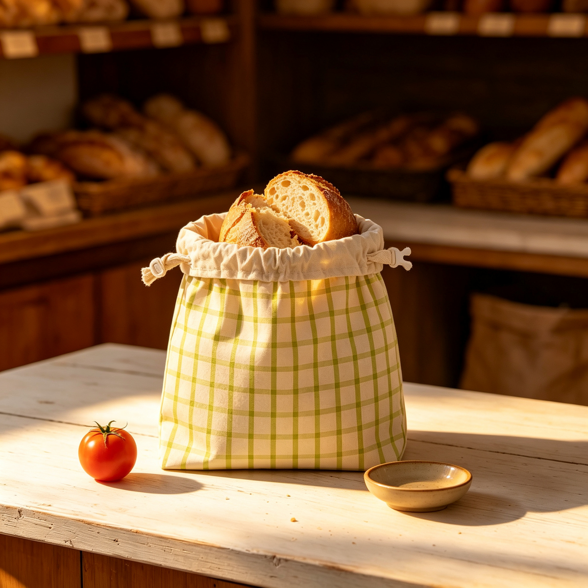 🍞 Reusable Bread Storage Bag | Beeswax-Coated Fabric | Fresh Loaf Keeper