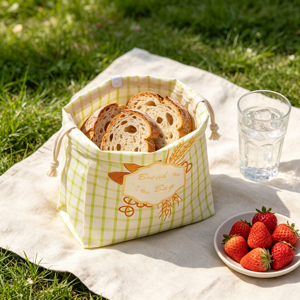 🍞 Reusable Bread Storage Bag | Beeswax-Coated Fabric | Fresh Loaf Keeper